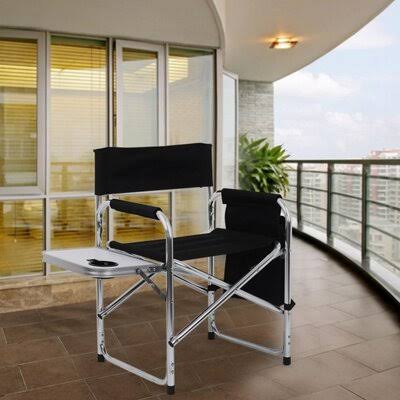 Oversized Camping Director Chair Frame with Side Table L187