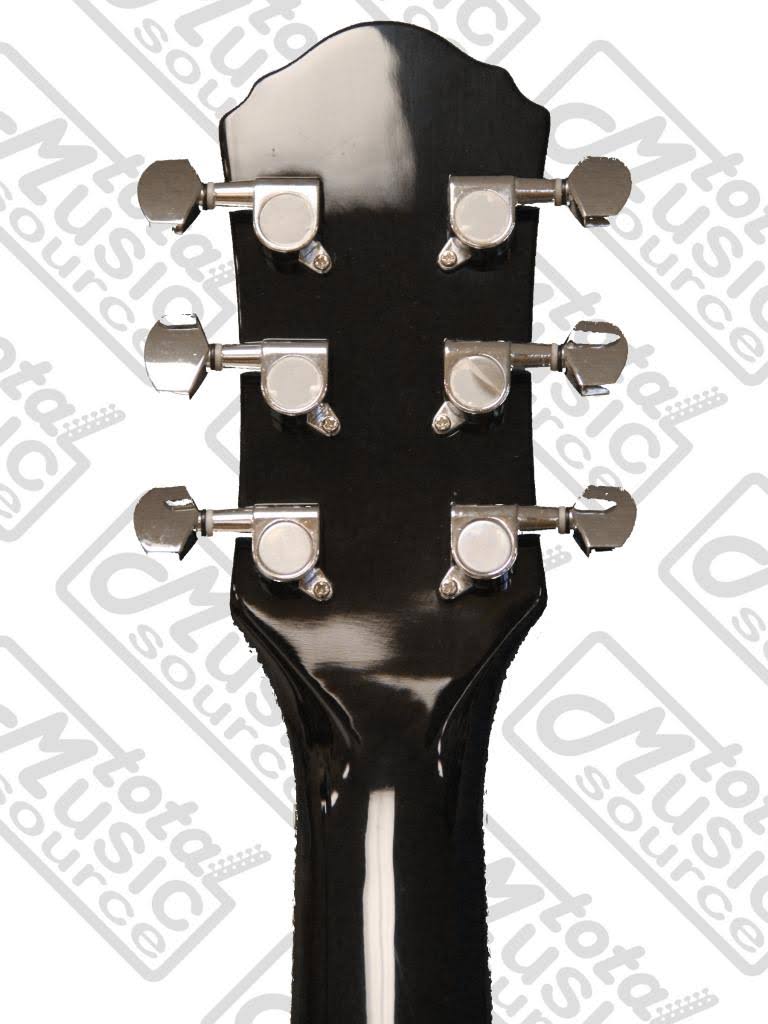 Left Hand Dreadnought Acoustic Guitar in Black Q105