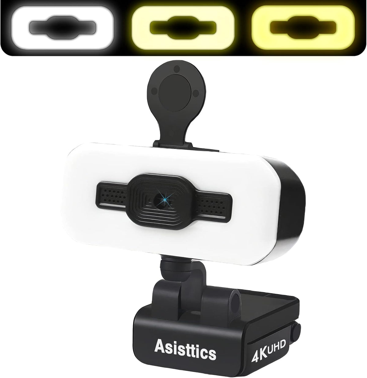 4K Webcam with Microphone and Ring Light D262404