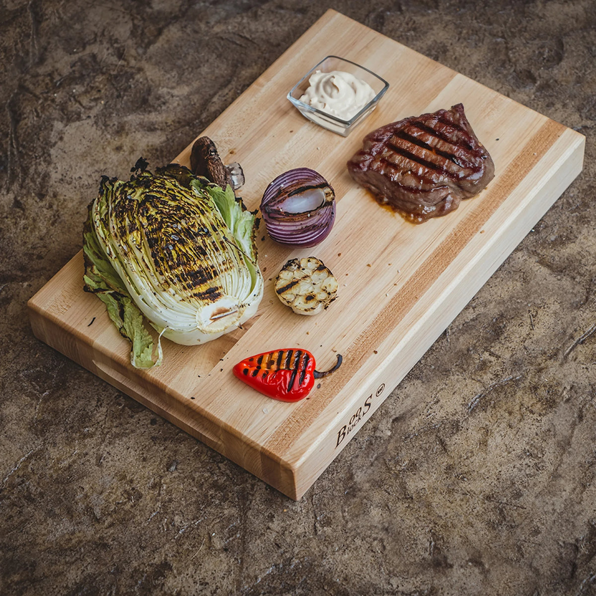 Maple Wood Cutting Board 24" x 18" x 2.25" O307