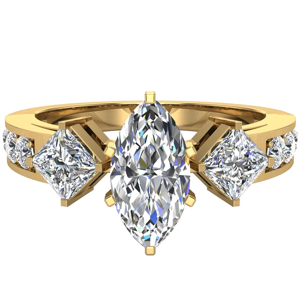 18K Gold Diamond Engagement Ring 1.40 CT TW G32087