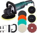 Rotary Car Polisher with 6” and 7“ Backing Plate, 4 Foam Pads W485