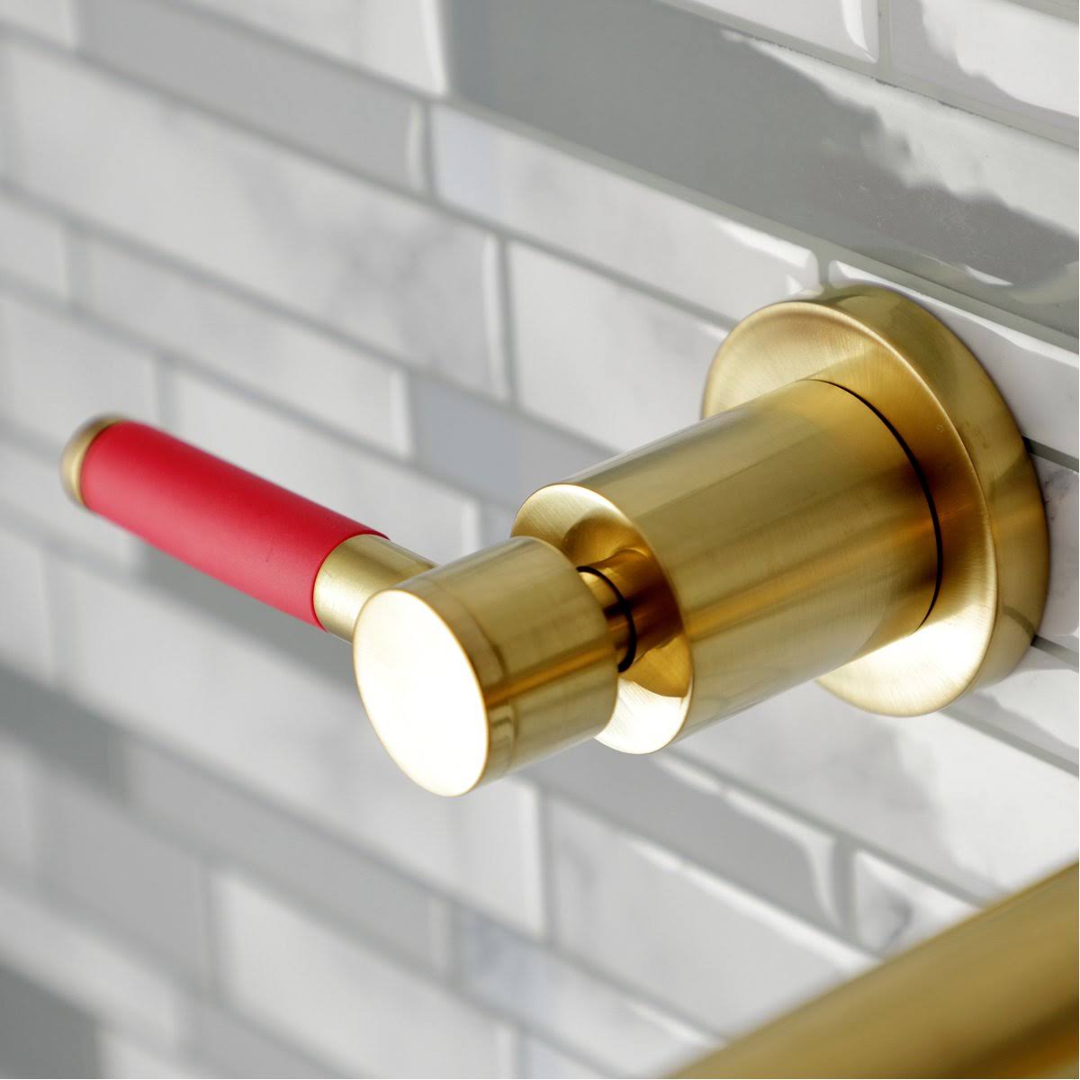 2-Handle Wall Mount Bathroom Faucet, Polished Nickel S2849