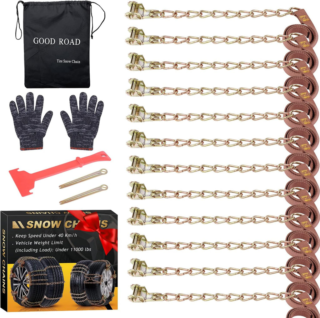 Tire Chains 6 PCS Adjustable Lock Y1391