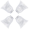 Set of 4 Clear & Frosted Glass Ceiling Fan Light Covers, 2-1/8" Fitter Size, 4-4/5" high x 5" Diameter B855