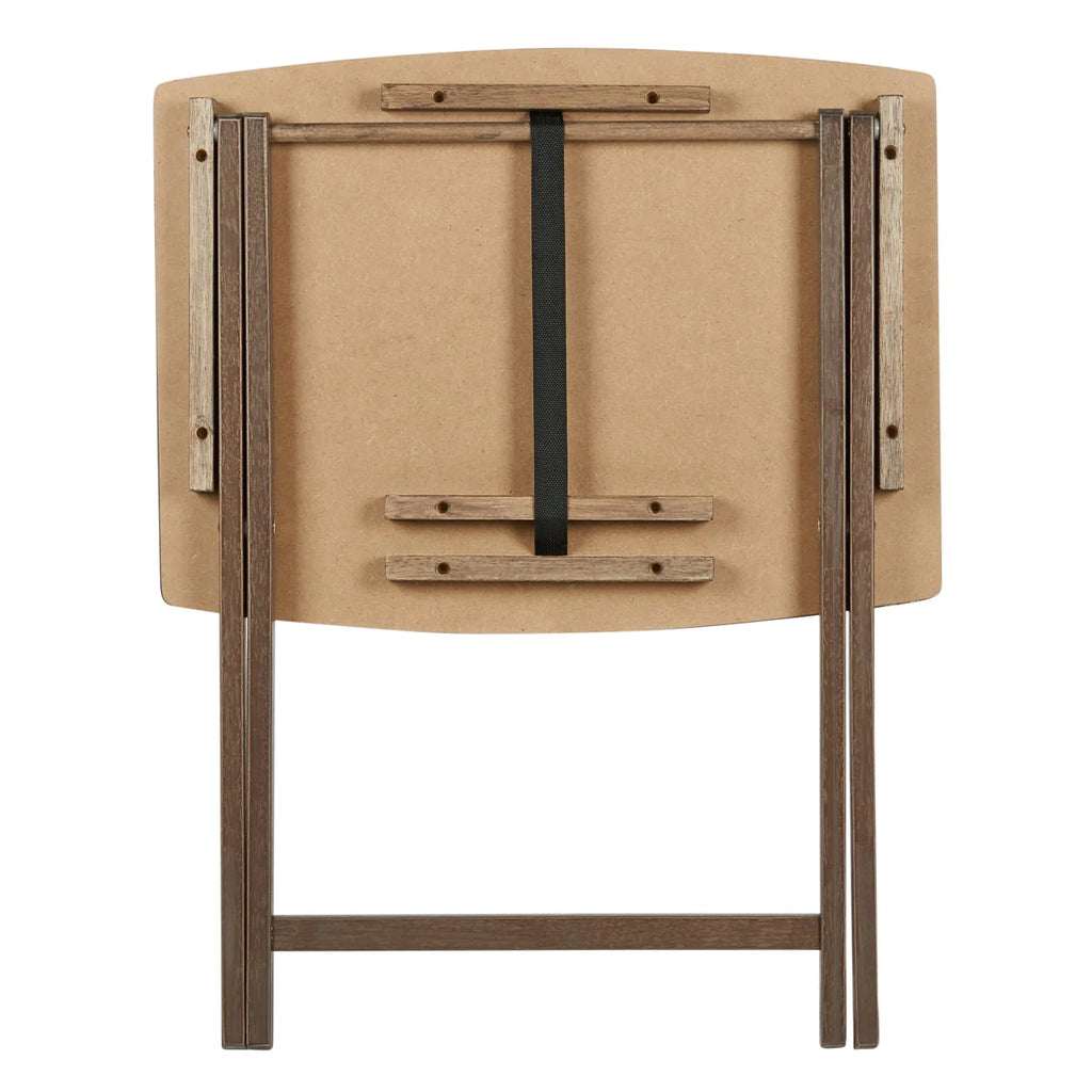 Oversized Single Folding Tray Table Rustic Gray B69531