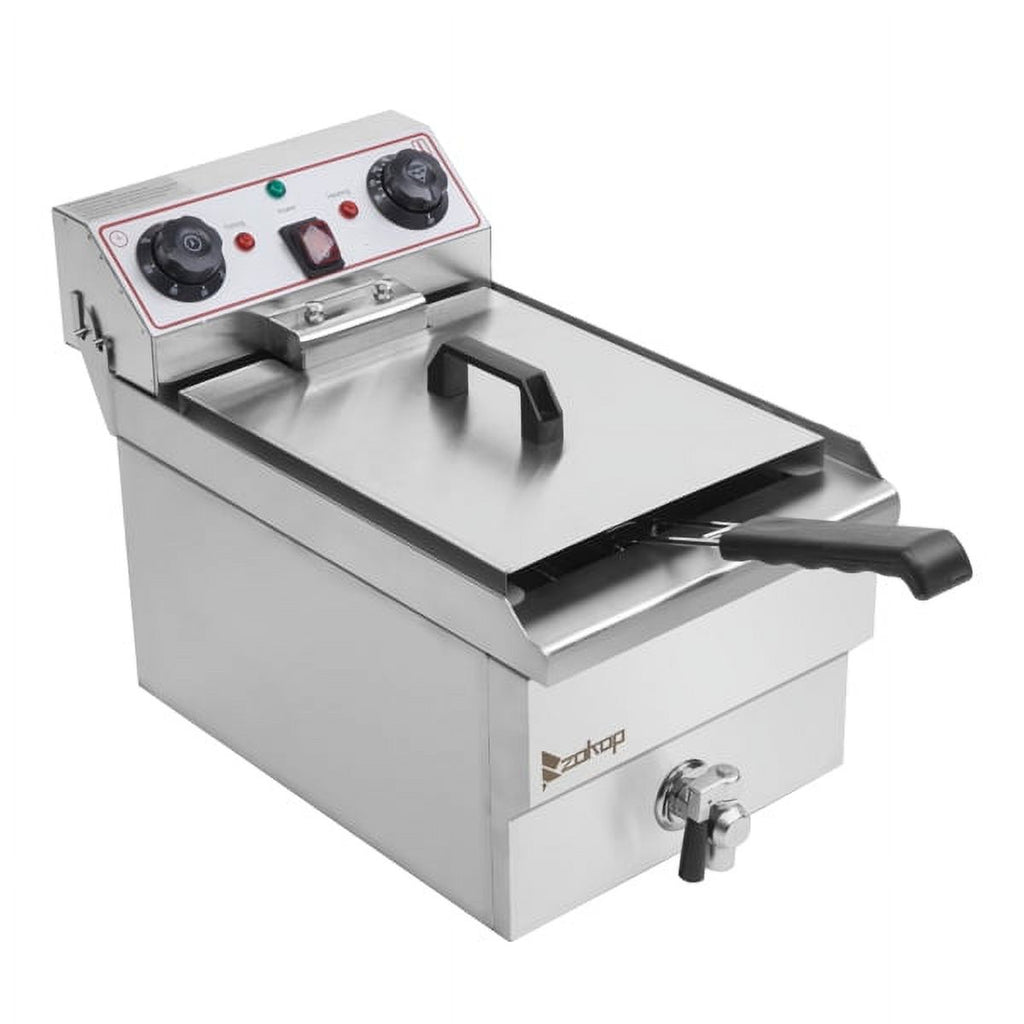Stainless Steel Faucet Single Tank Deep Fryer 1700W U337