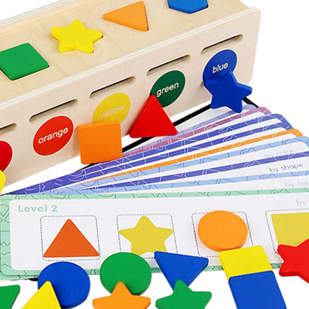 Montessori Geometric Matching Blocks Activity Toy G8693