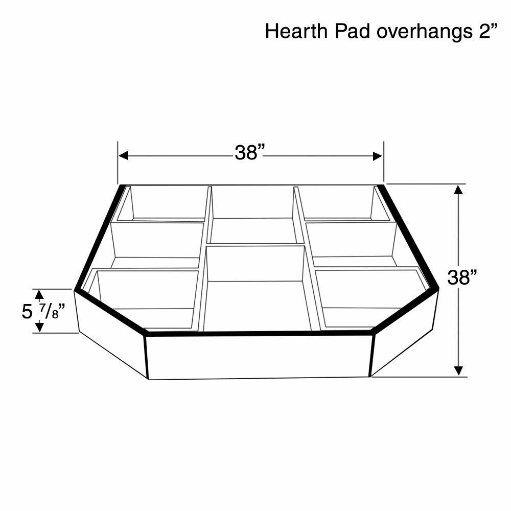Amber Saffron Double Cut 40'' x 40'' Hearth Pad Riser K683828