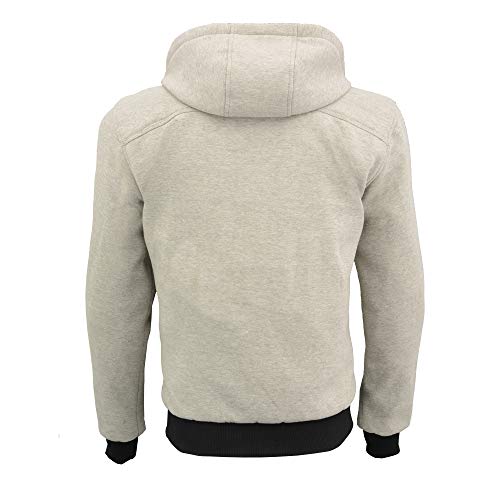 Black CE Approved Armored Riding Hoodie V60088