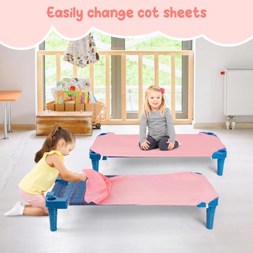 Pink Brushed Microfiber Standard Size Cot Sheet with Elastic Corner Strap, 1 Pack D79507