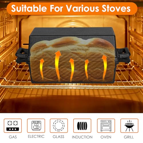 Cast Iron Loaf Pan with Lid - 2 Piece Set Non-Stick T22371