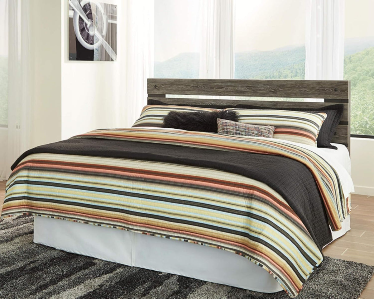 Rustic Open Slat Panel Headboard, Full, Weathered Gray U422617