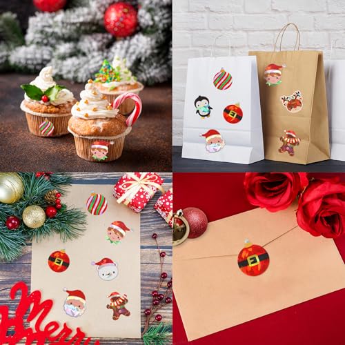 Christmas Stickers 1 Roll 500Pcs S295