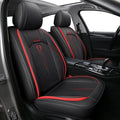 Black PU Leather Car Seat Covers Full Set 5 Seats W783367