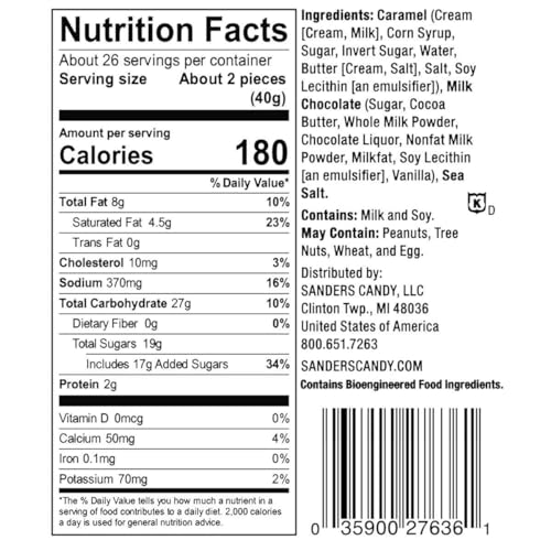 Milk Chocolate Sea Salt Caramels 36 Oz. (2 pack) G6668