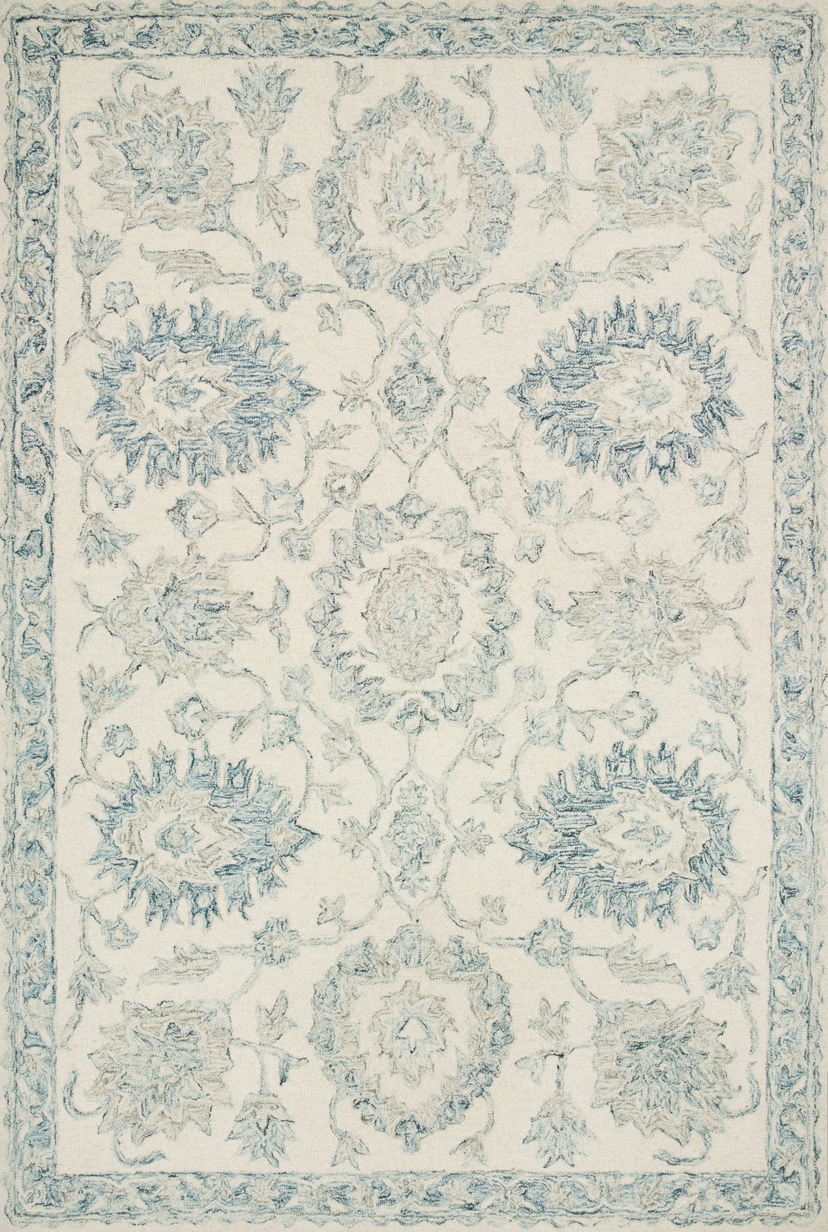 Ivory Blue 9'3 x 13' Rug U743294