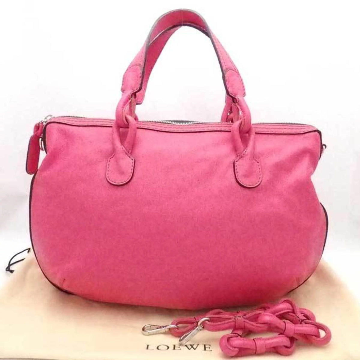 Pre-Owned Leather Handbag Shoulder Bag E201030