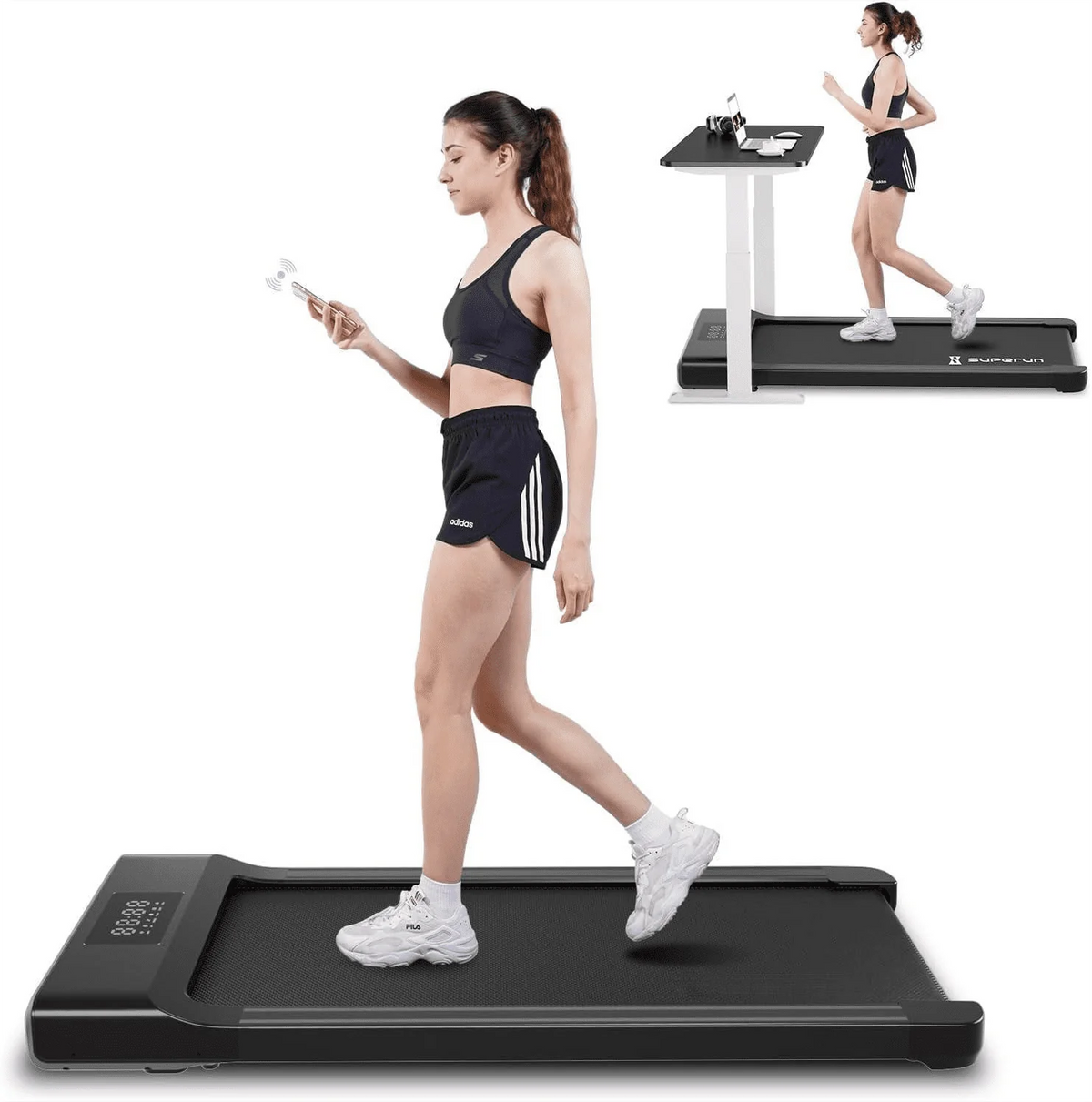 300lb 2.5HP Under Desk Treadmill with LED Display A1640