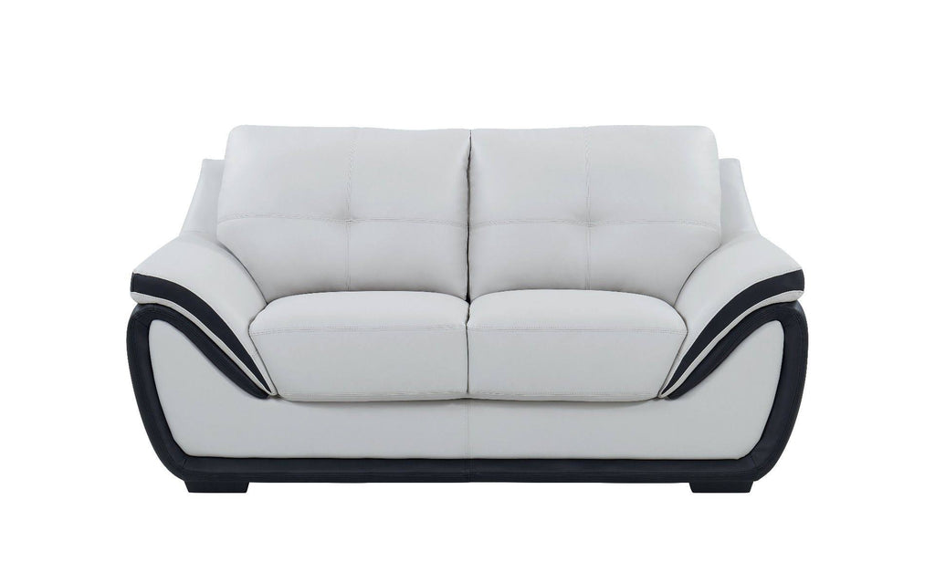 Light Gray/Black Loveseat S5695