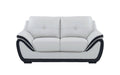 Light Gray/Black Loveseat S5695