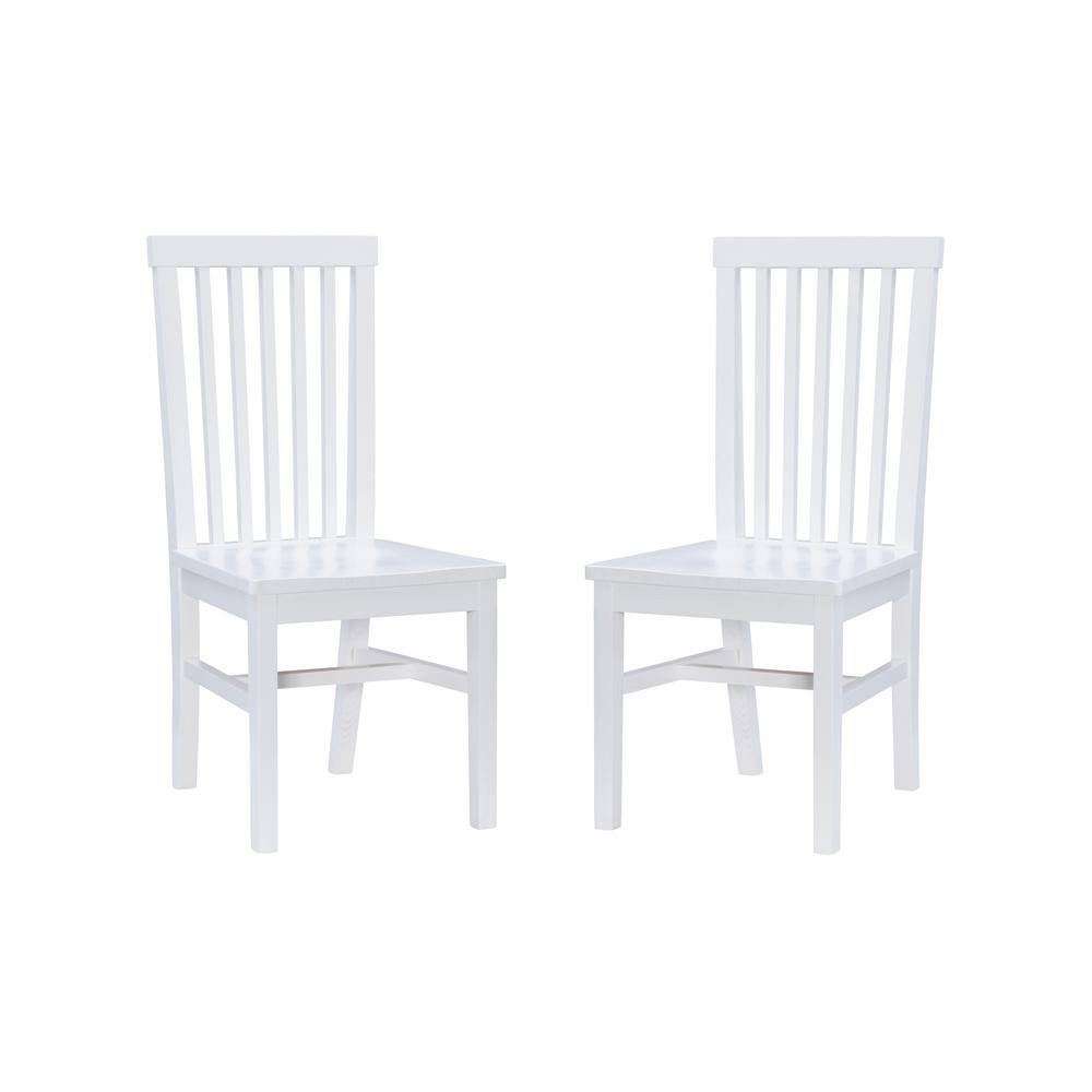 White Wood Dining Chair (Set of 2) J227888