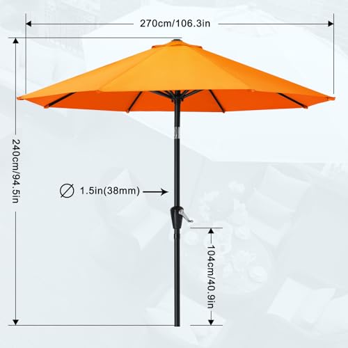 9FT Light Gray Patio Umbrella A311