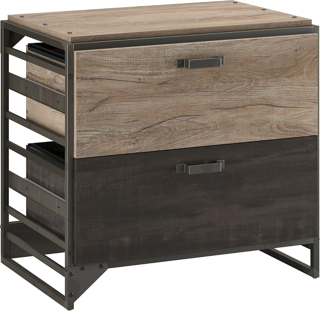 Rustic Gray Lateral File Cabinet A125