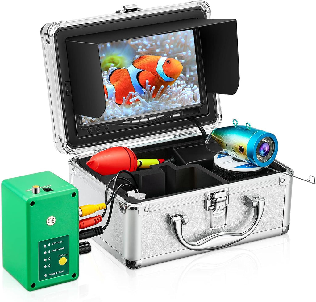 Underwater Fishing Camera, Portable Fish Finder Camera 1000TVL, 7'' LCD Monitor, IP68 Waterproof Camera O8043