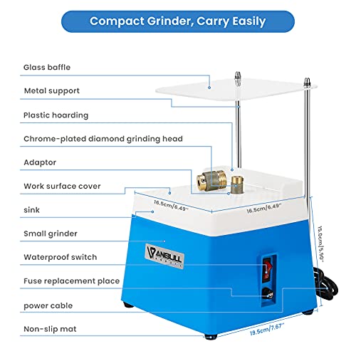 Portable Stained Glass Grinder Machine with Grinder Bits H931363