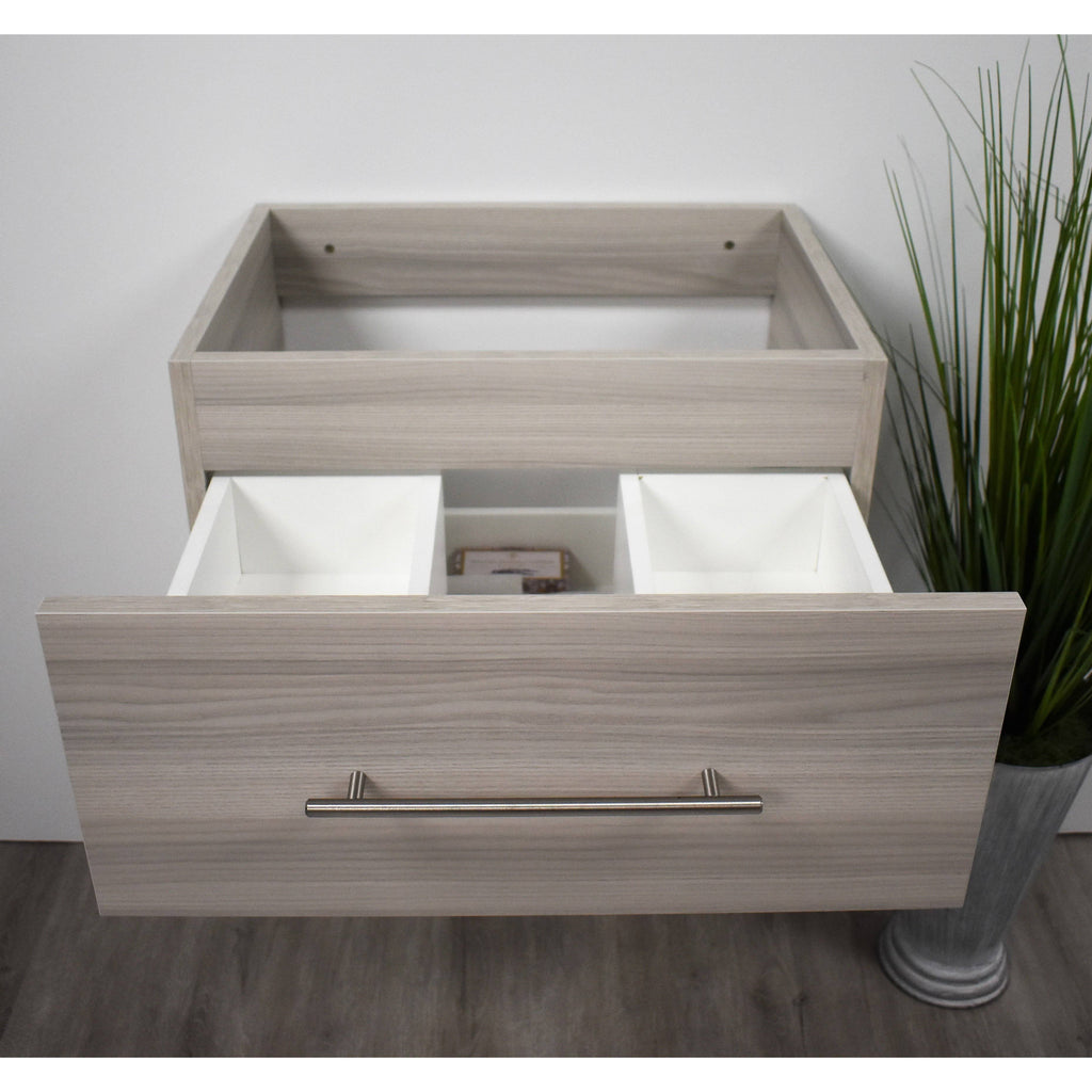 Ash Grey Wall-Mounted Floating Bathroom Vanity Cabinet T2483