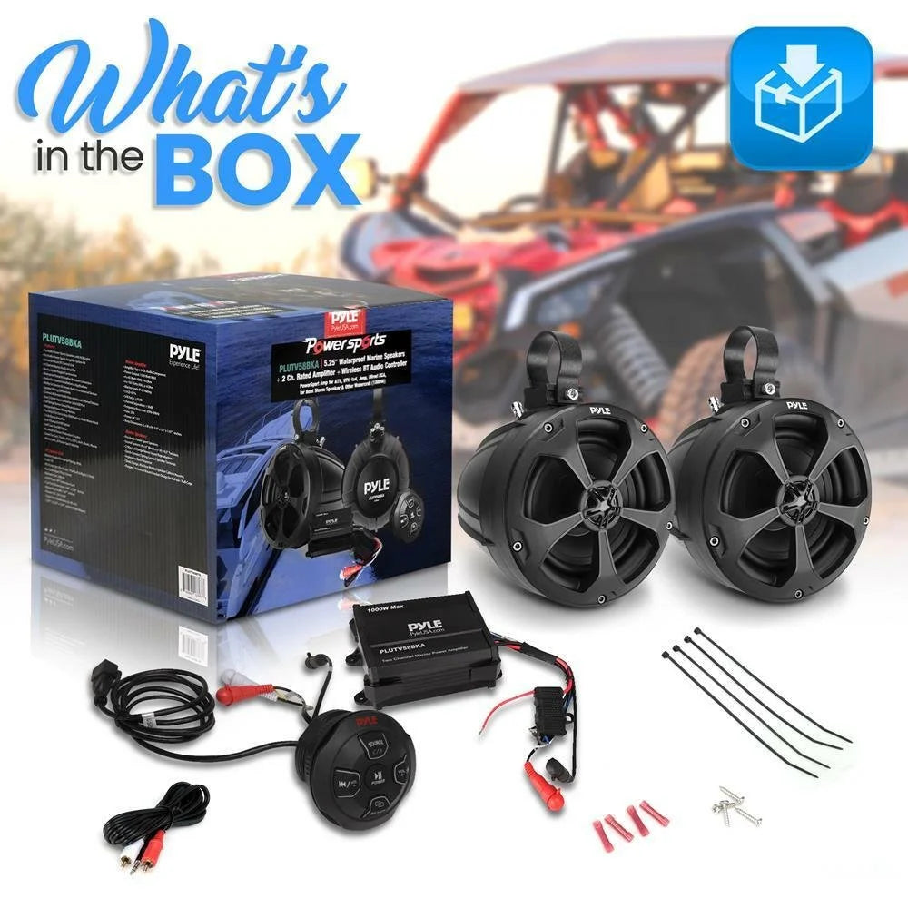 Water Resistant Marine Speaker with Wireless BT Audio Controller R693716