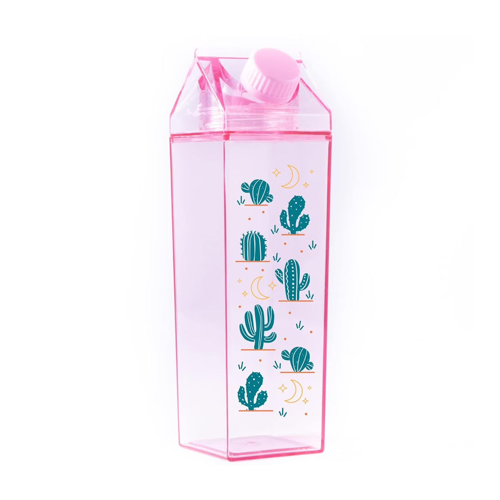Cactus Pattern Milk Carton Water Bottle 500Ml 16.9Oz S9758