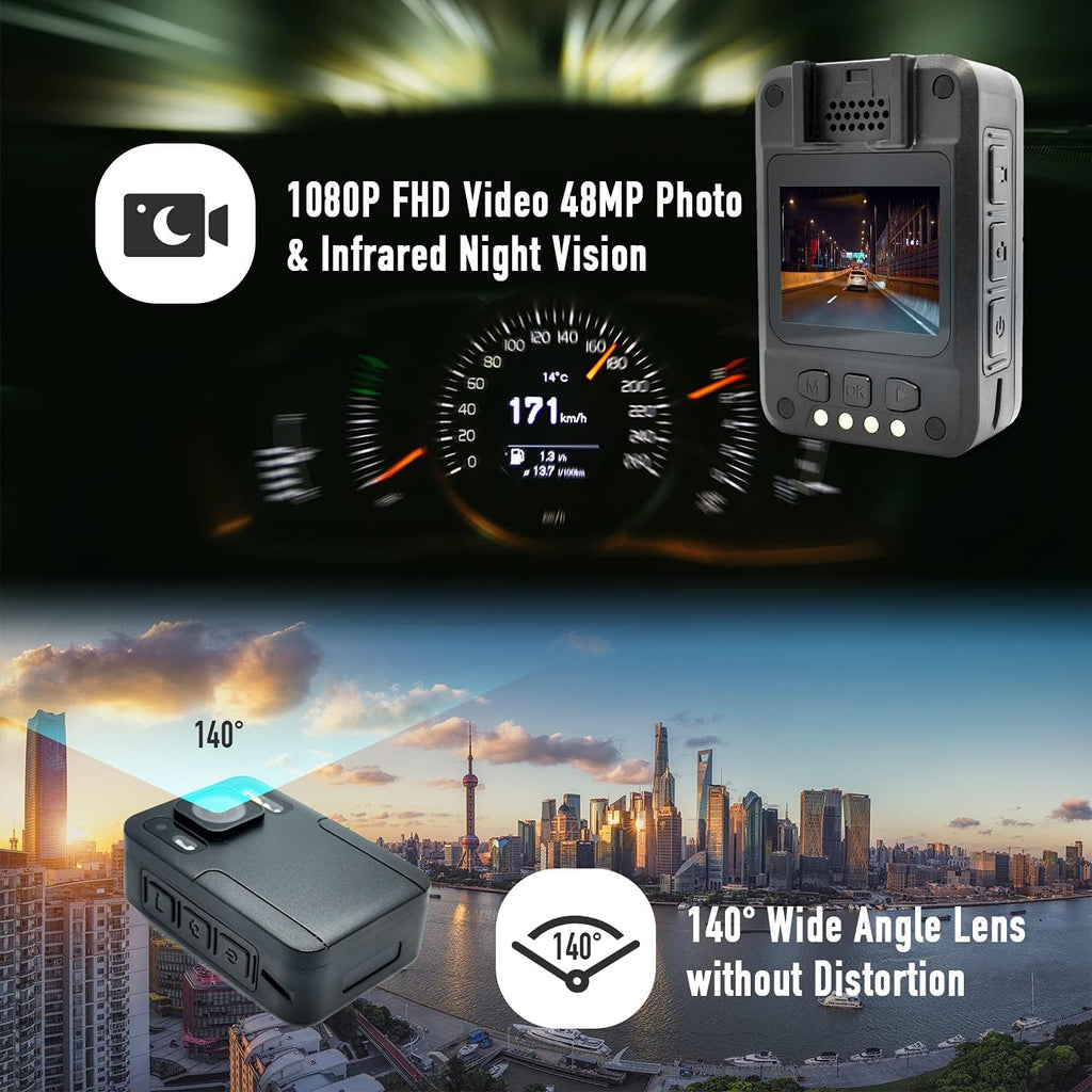 Wearable 1080P HD Body Camera with Audio Recording Q8272