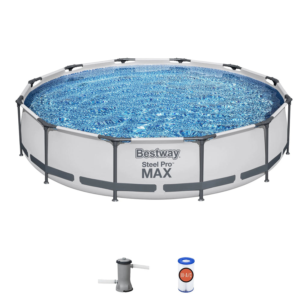 Steel Pro Max Swimming Pool Set with Filter Pump, 12' x 30 N213