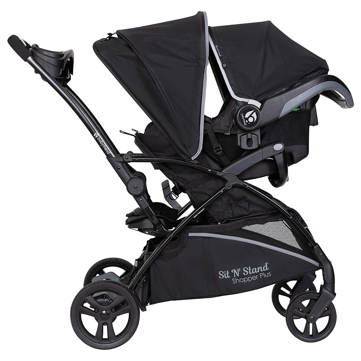 Sit N Stand 5-in-1 Shopper Plus Stroller, Black C8826