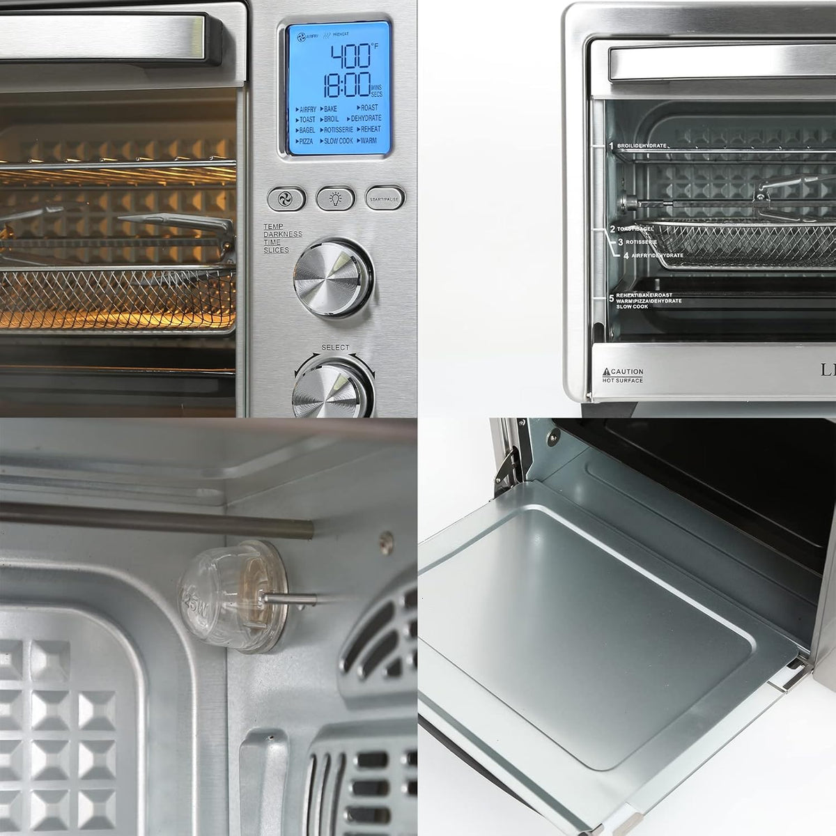 34QT 1750W Air Fryer Toaster Oven with 12 Cooking Functions M3918
