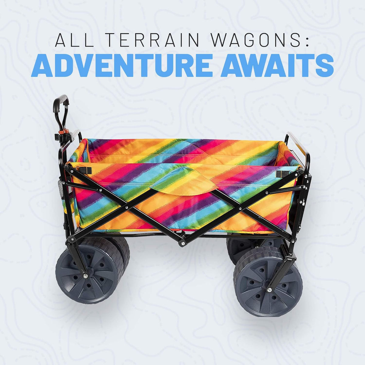 Collapsible Outdoor Folding Wagon with Side Table J169