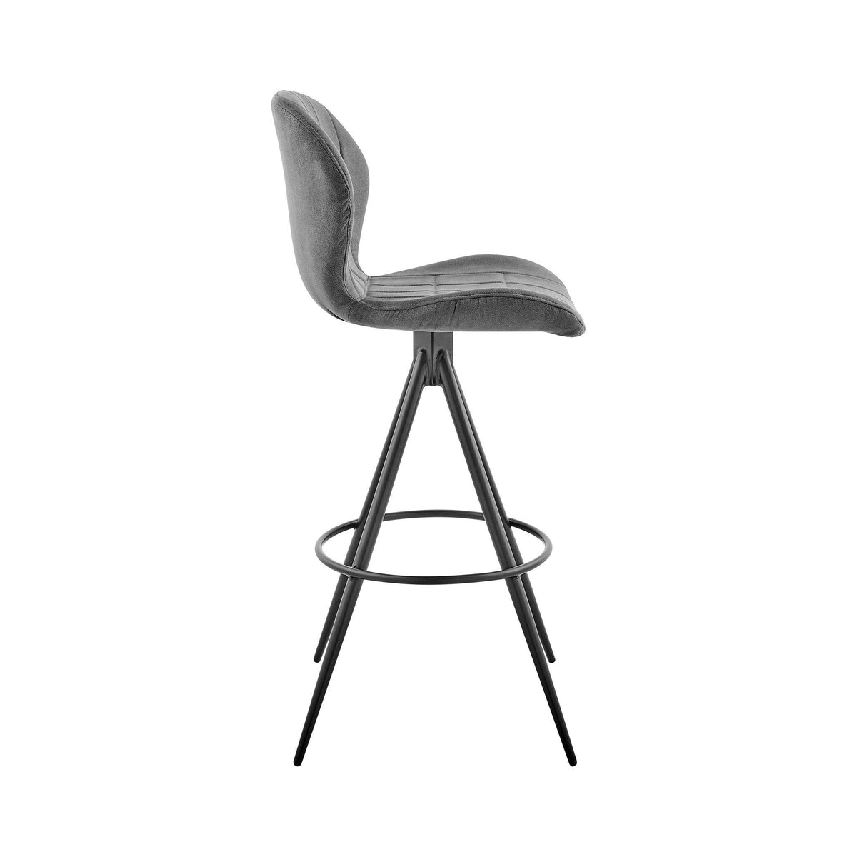 Charcoal Fabric Bar Stool C68927