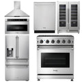 30 Gas Range, Range Hood, Microwave, Refrigerator, Dishwasher, Wine Cooler J805