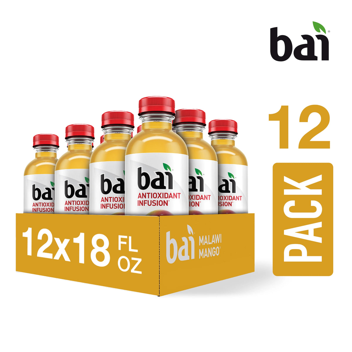 Gluten-Free Malawi Mango Antioxidant Infused Drink, 18 Fl Oz, 12 Pack Bottles U719