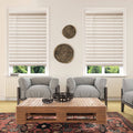 White 57x22 Faux Wood Cordless Blinds O4246