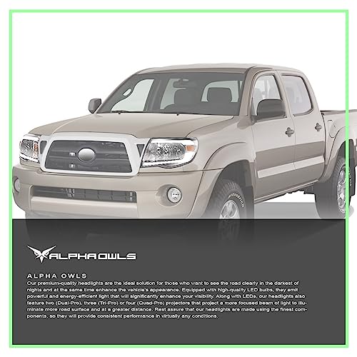 Black Amber Projector Headlights with LED Light Bar O7551