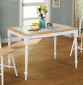 White Natural Tile Top Table W5353