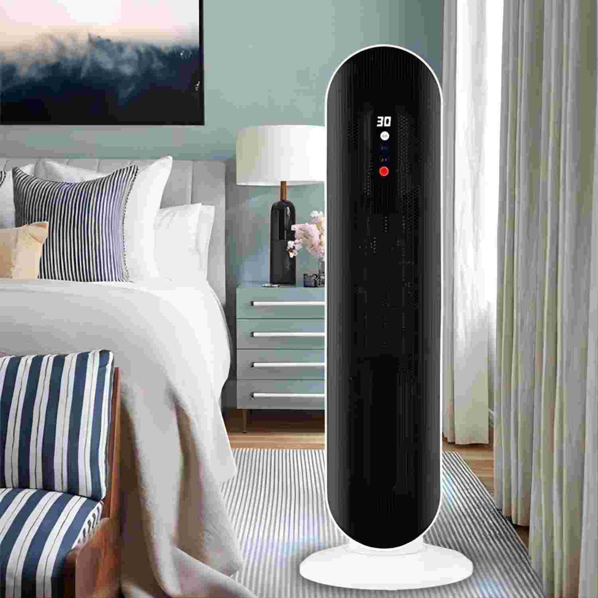 1500W White Electric Ceramic Tower Space Heater L54087