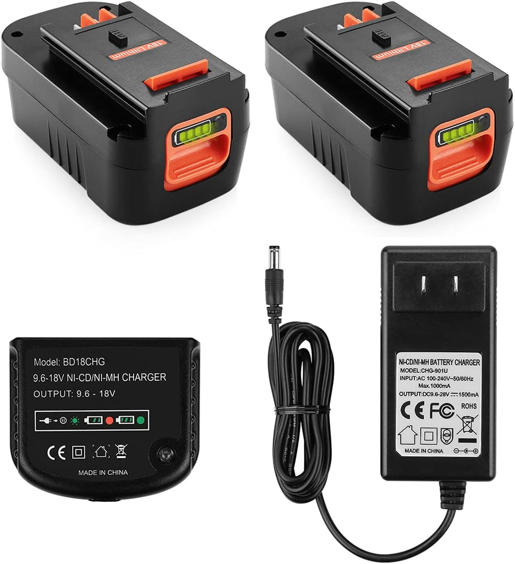 2Pack 3.0Ah Lithium Replacement Battery for Black and Decker 18 Volt Battery S28622