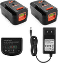 2Pack 3.0Ah Lithium Replacement Battery for Black and Decker 18 Volt Battery S28622