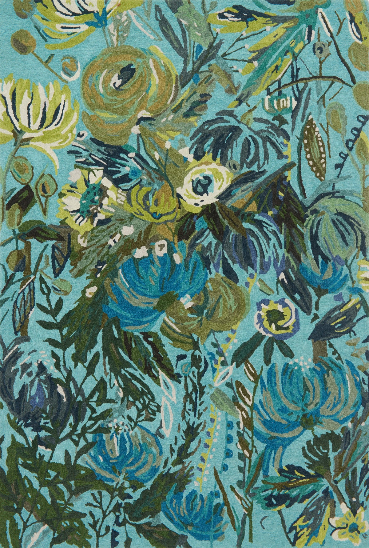 Aqua Green 7'10 x 7'10 Rug G167