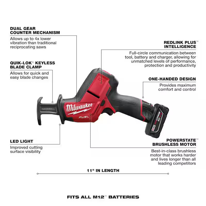 12V Lithium-Ion Brushless Cordless Reciprocating Saw Kit with 3/8 in. Ratchet L151257