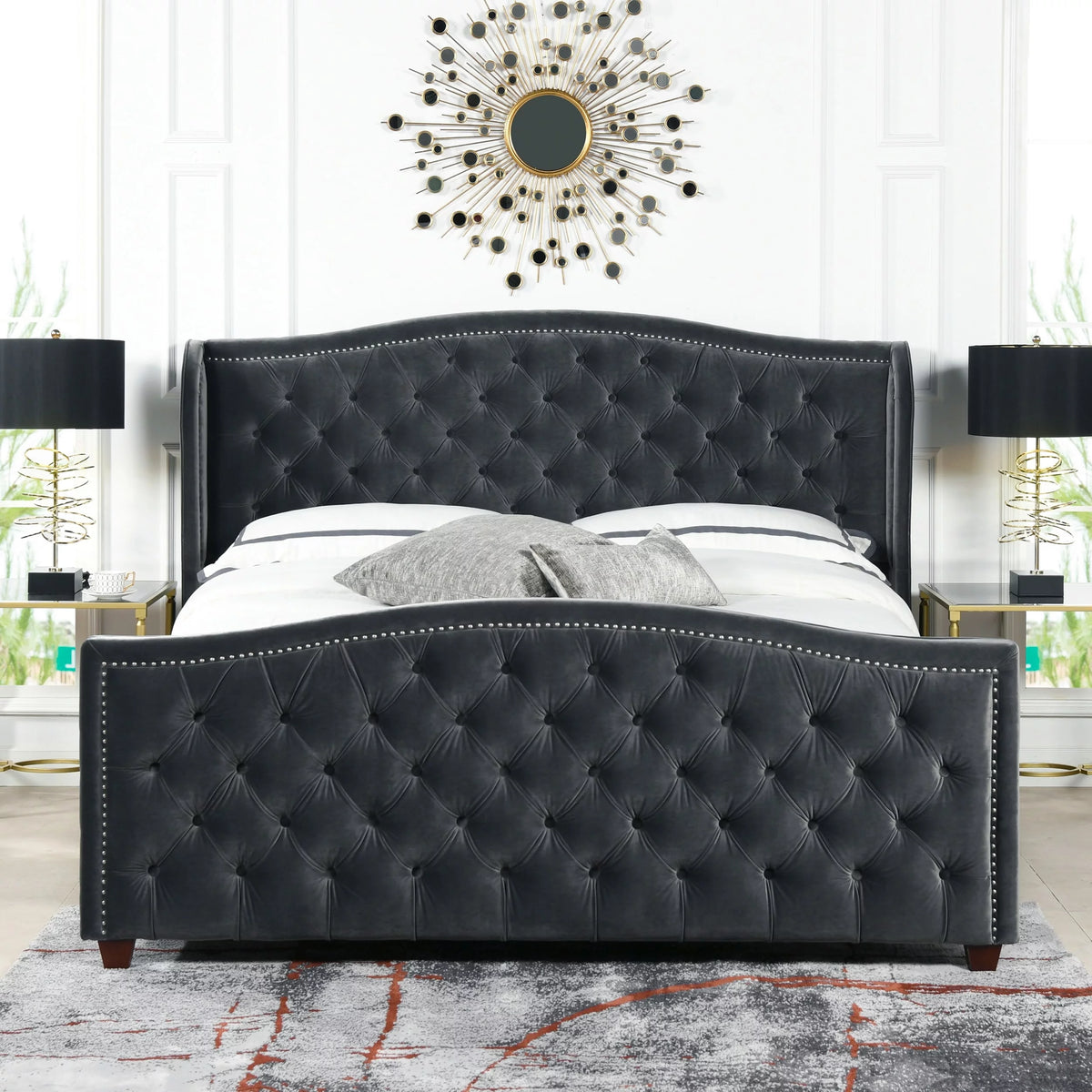 King Velvet Bed T408